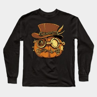 Steampunk Halloween Pumpkin Long Sleeve T-Shirt